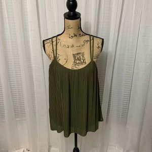 My Michelle Double Strap Pleat Front Top